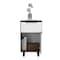 Tuhome Kaia Z Nightstand, One Drawer, One Cabinet, Four Legs, Superior Top, Smokey Oak/White CIB7915 - alternate 4